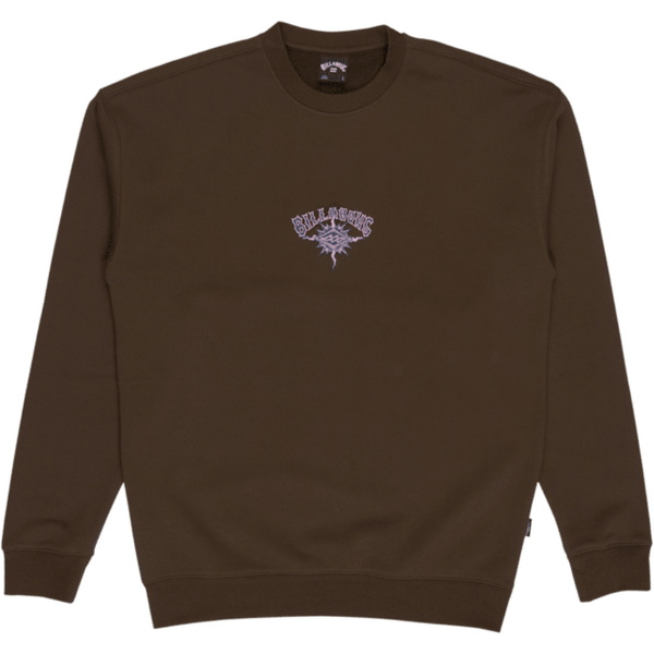 2026 Billabong Mens Burleigh Crew Sweatshirt EBYFT00182 - Dark Cedar